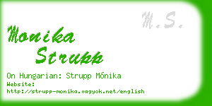 monika strupp business card